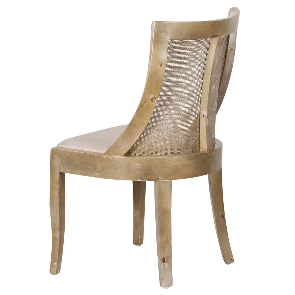Chivari Antique Washed Hampton Chair with Beige Fabric Cushion CHWRF-BEGF-KT