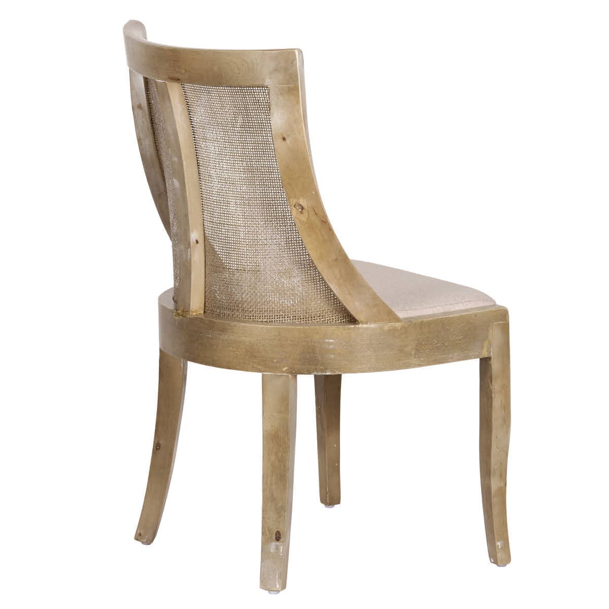 Chivari Antique Washed Hampton Chair with Beige Fabric Cushion CHWRF-BEGF-KT