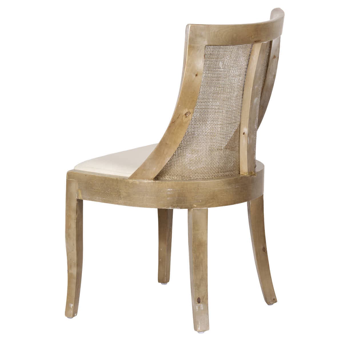 Chivari Antique Washed Hampton Chair with Ivory Fabric Cushion CHWRF-IVYF-KT