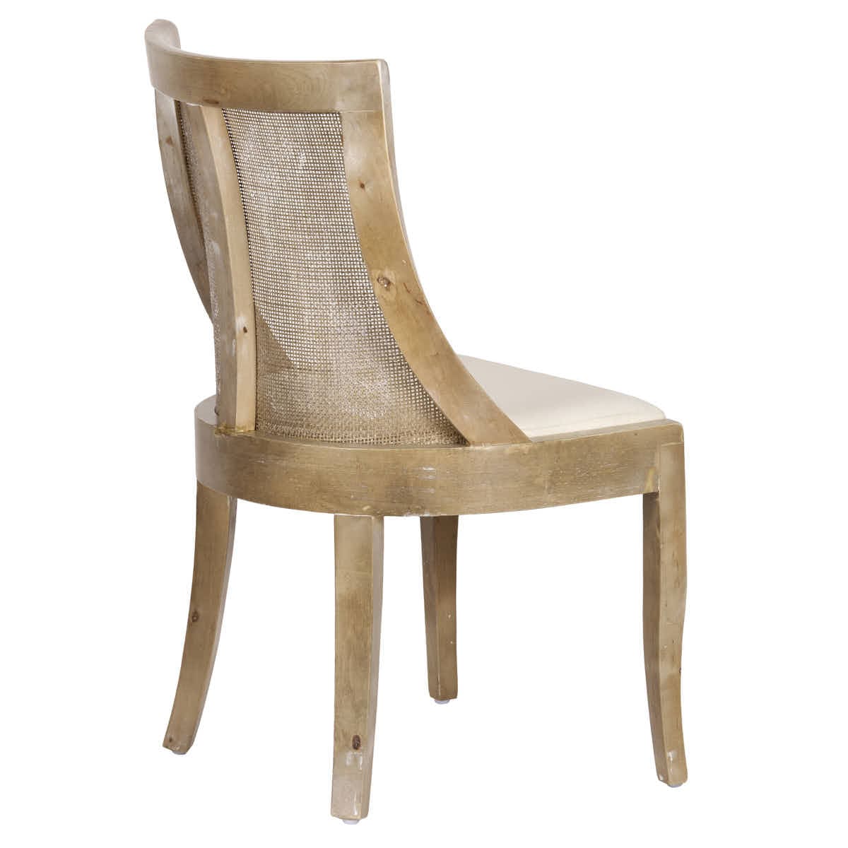 Chivari Antique Washed Hampton Chair with Ivory Fabric Cushion CHWRF-IVYF-KT