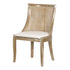 Chivari Antique Washed Hampton Chair with White Fabric Cushion CHWRF-WHIF-KT