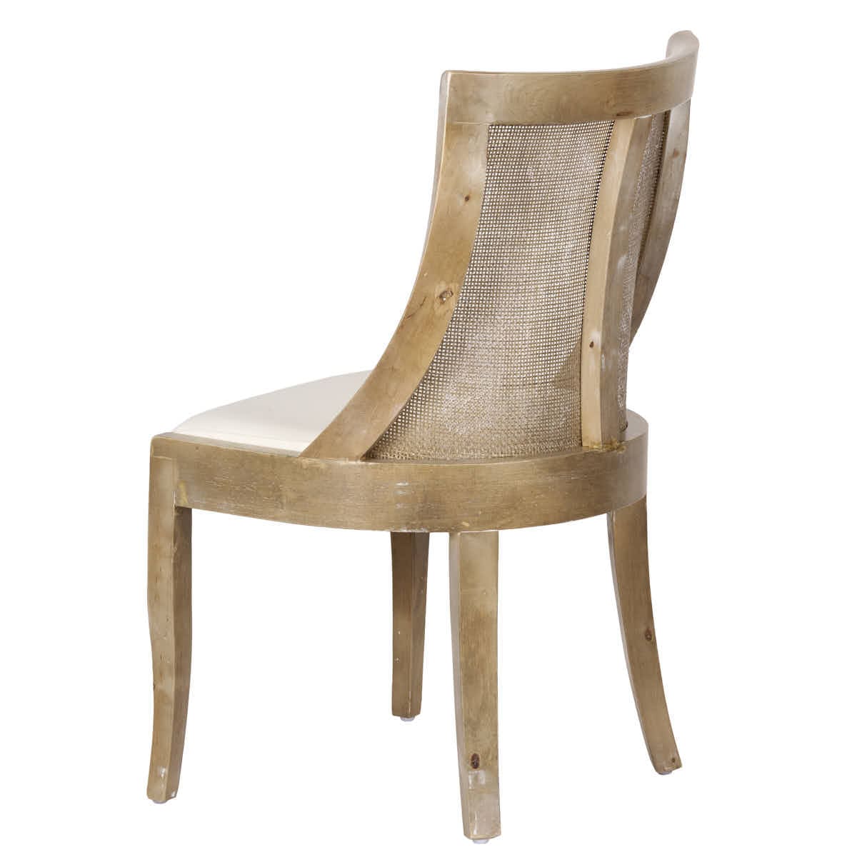 Chivari Antique Washed Hampton Chair with White Fabric Cushion CHWRF-WHIF-KT
