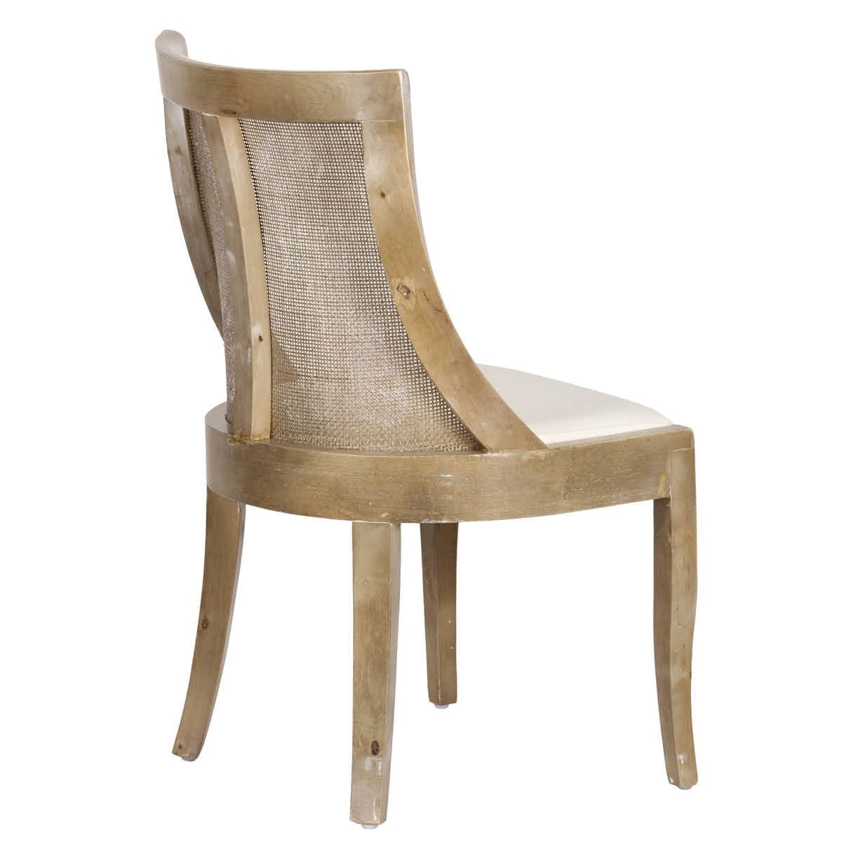 Chivari Antique Washed Hampton Chair with White Fabric Cushion CHWRF-WHIF-KT