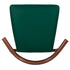 Chivari Walnut Finish Wood Horn Chair with Hunter Green Vinyl Cushion CHWWL-SHVHG-KT