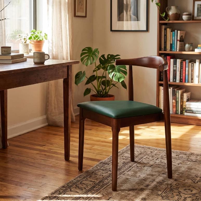 Chivari Hunter Green Vinyl Panel Back Cushion for Horn and Antler Chair or Bar Stool SHVHG-ZG-T