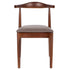 Chivari Walnut Finish Wood Horn Chair with Taupe Vinyl Cushion CHWWL-SHVTP-KT