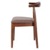 Chivari Walnut Finish Wood Horn Chair with Taupe Vinyl Cushion CHWWL-SHVTP-KT