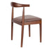 Chivari Walnut Finish Wood Horn Chair with Taupe Vinyl Cushion CHWWL-SHVTP-KT
