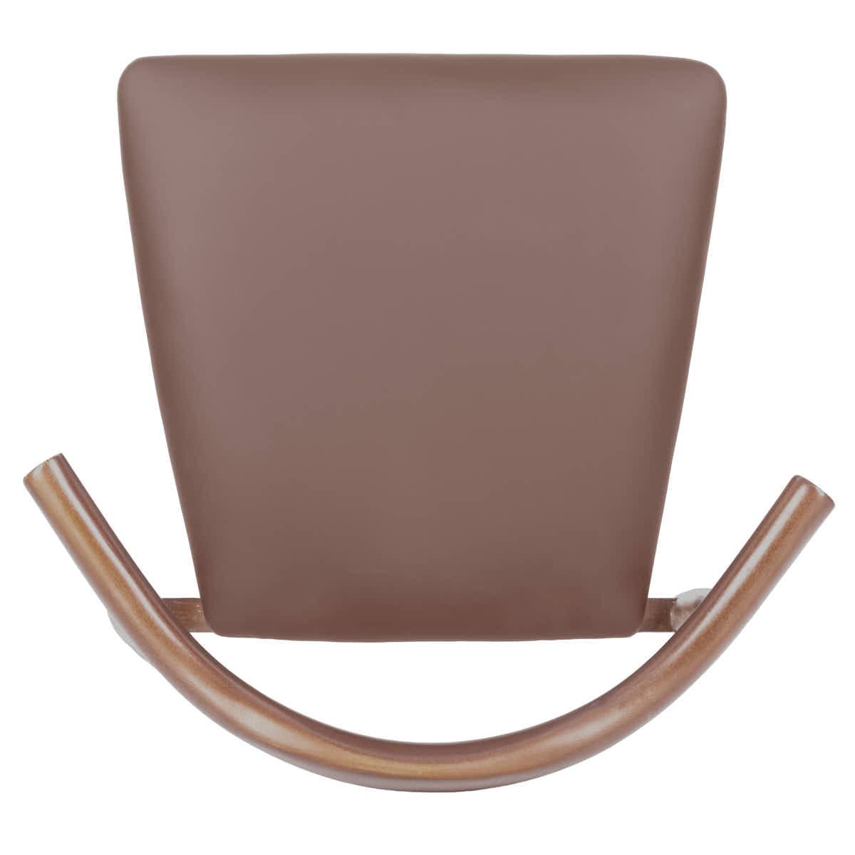 Chivari Walnut Finish Wood Horn Chair with Taupe Vinyl Cushion CHWWL-SHVTP-KT