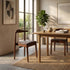 Chivari Walnut Finish Wood Horn Chair with Taupe Vinyl Cushion CHWWL-SHVTP-KT