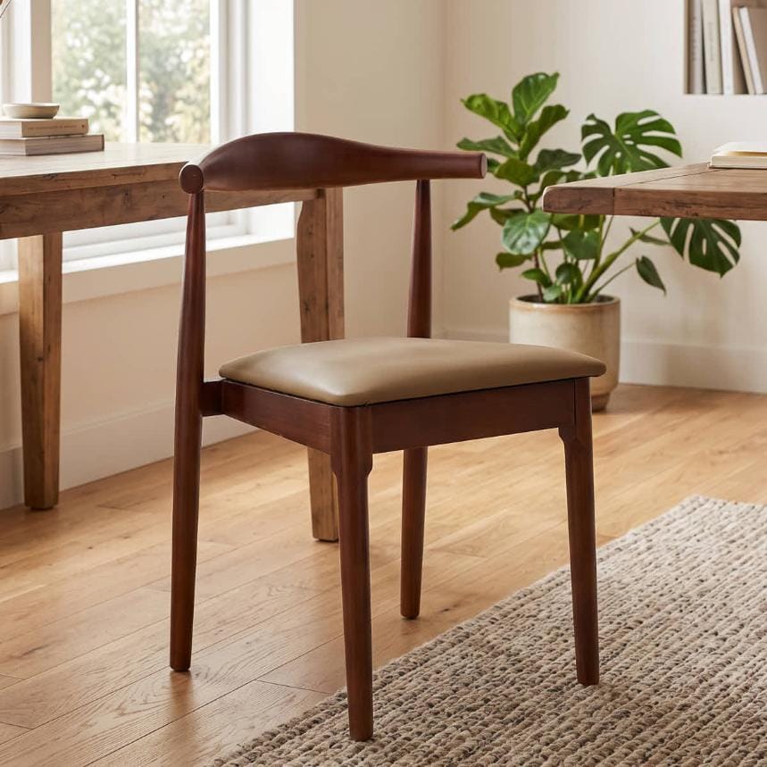 Chivari Taupe Vinyl Panel Back Cushion for Horn and Antler Chair or Bar Stool SHVTP-ZG-T