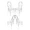 Chivari Clear Resin ProClear™ Infinity Chair - 4 Pack - Some Assembly Required CIRC-U-ZG-T-4