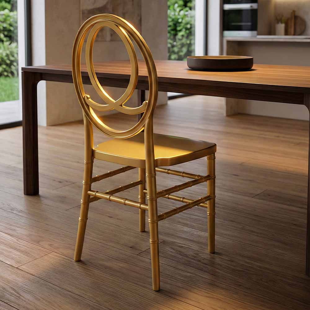 Chivari Gold ToughResin™ Infinity Chair CIRG-ZG-T