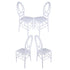 Chivari White ToughResin™ Infinity Chair - 4 Pack - Some Assembly Required CIRW-U-ZG-T-4