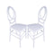 Chivari White ToughResin™ Infinity Chair - 2 Pack - Some Assembly Required CIRW2-U-ZG-T-2