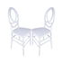 Chivari White ToughResin™ Infinity Chair - 2 Pack - Some Assembly Required CIRW2-U-ZG-T-2