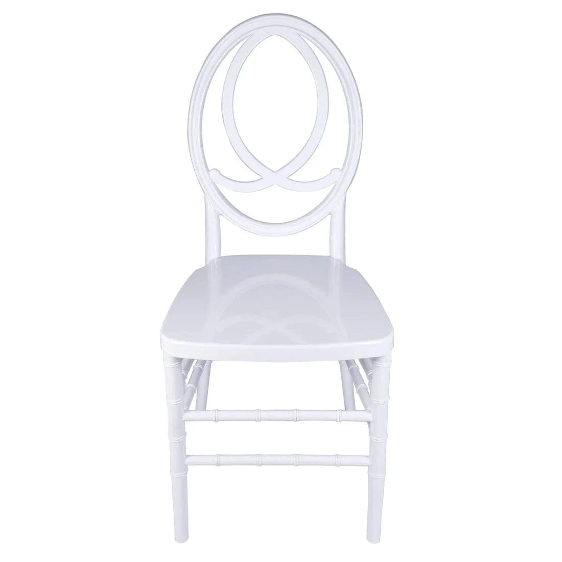 Chivari White ToughResin™ Infinity Chair - 2 Pack - Some Assembly Required CIRW2-U-ZG-T-2