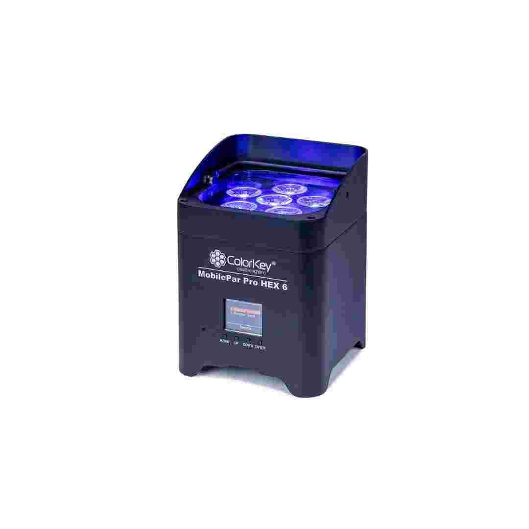 ColorKey ColorKey MobilePar Pro Hex 6 Wireless Battery Powered Uplight 4 Pack with Hardshell Case CKU-6234