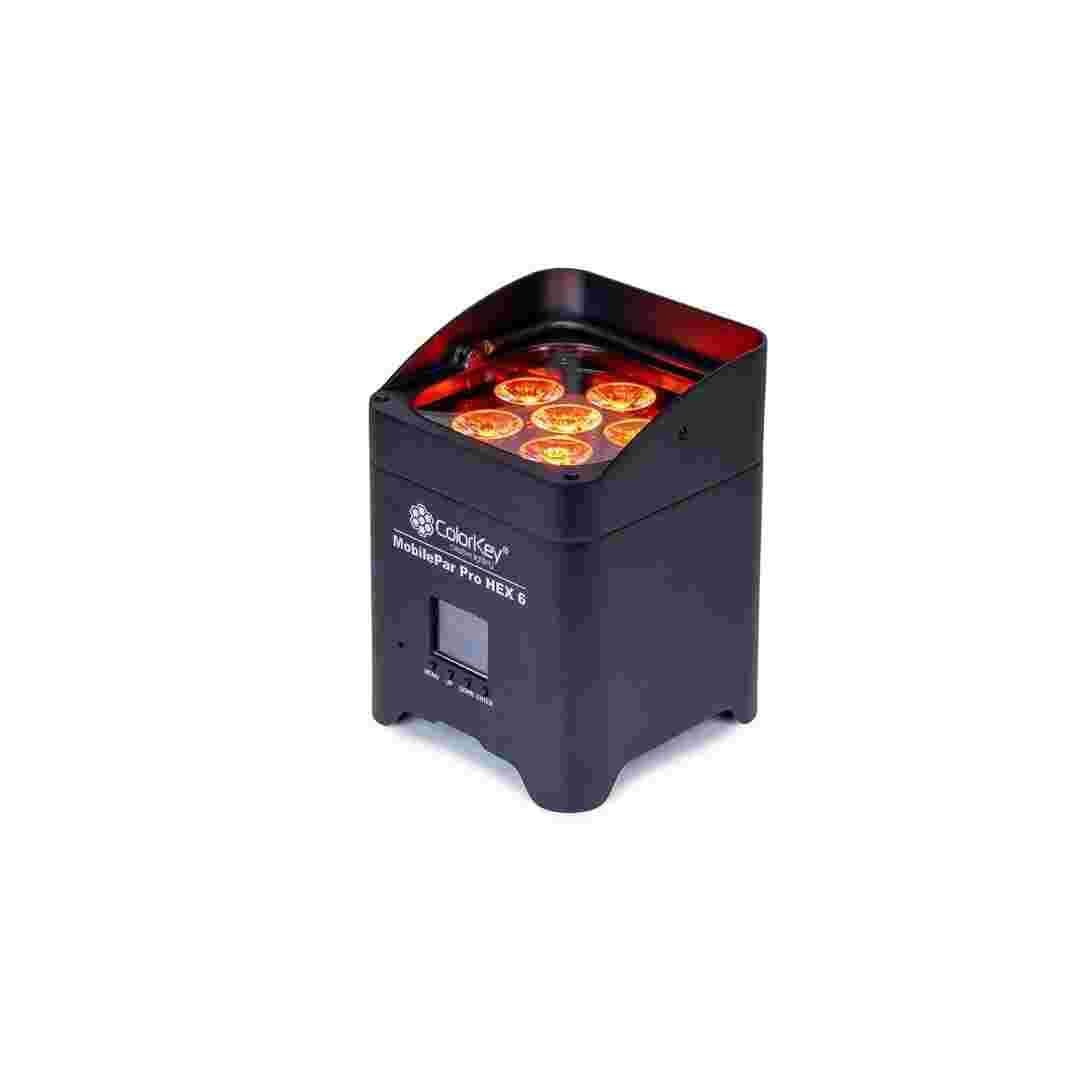 ColorKey ColorKey MobilePar Pro Hex 6 Wireless Battery Powered Uplight 4 Pack with Hardshell Case CKU-6234