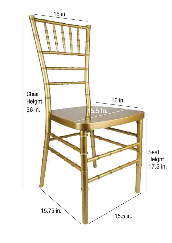 Chivari Classic Gold Resin Steel Skeleton™ Chiavari Chair CCRG-STEEL-AX-T