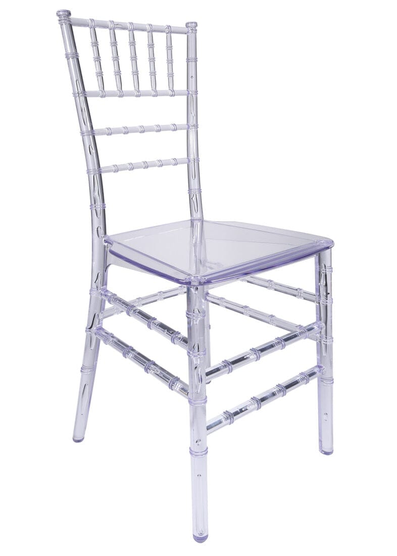 Chivari 40 Chair Pack Clear Resin ThinVisible Seat Chiavari Chair CCRC-MONO-THIN-ZG-T-40