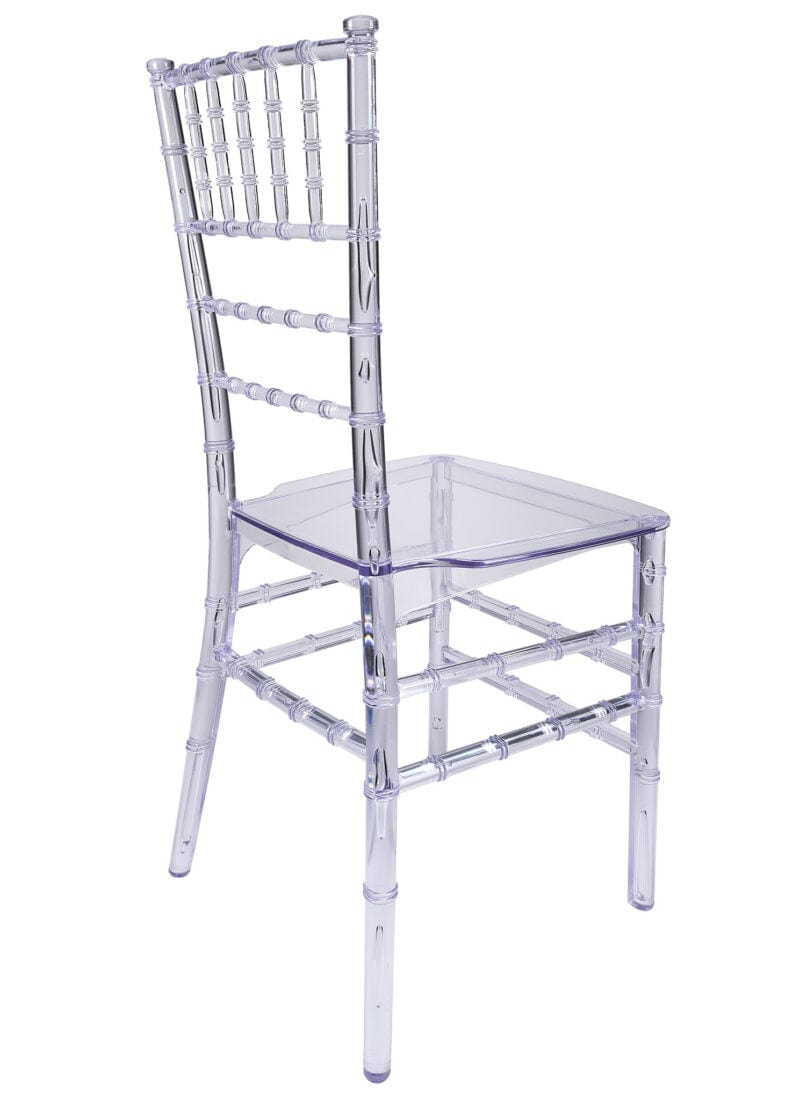 Chivari 40 Chair Pack Clear Resin ThinVisible Seat Chiavari Chair CCRC-MONO-THIN-ZG-T-40
