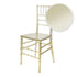Chivari 40 Chair Pack Clear Gold Champagne Resin Thin-Seat Chiavari Chair CCRCHG-MONO-THIN-ZG-T-40