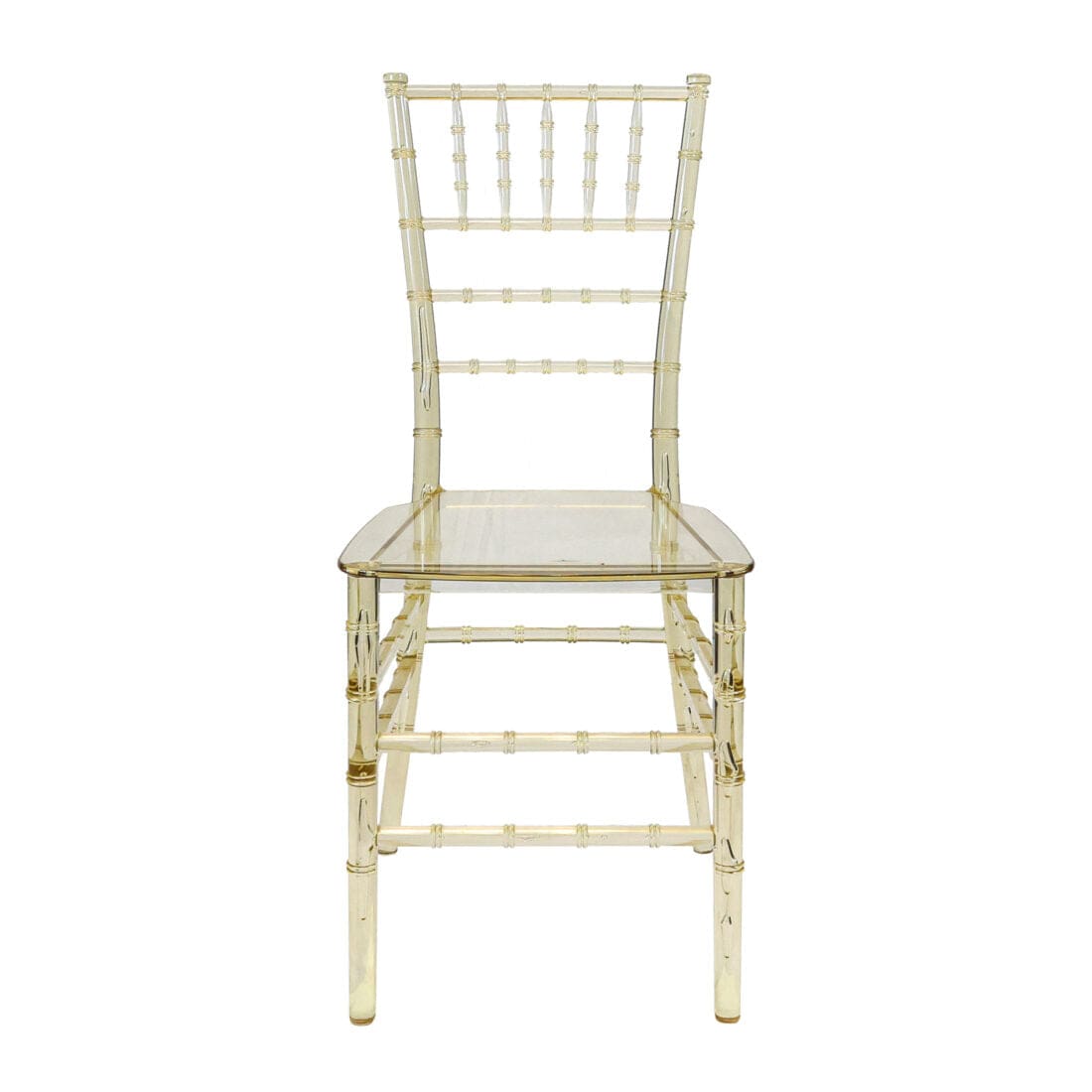 Chivari 40 Chair Pack Clear Gold Champagne Resin Thin-Seat Chiavari Chair CCRCHG-MONO-THIN-ZG-T-40