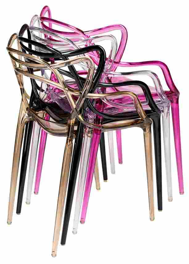Chivari Copper Clear Resin Orbit Chair CSRT-ZG-T