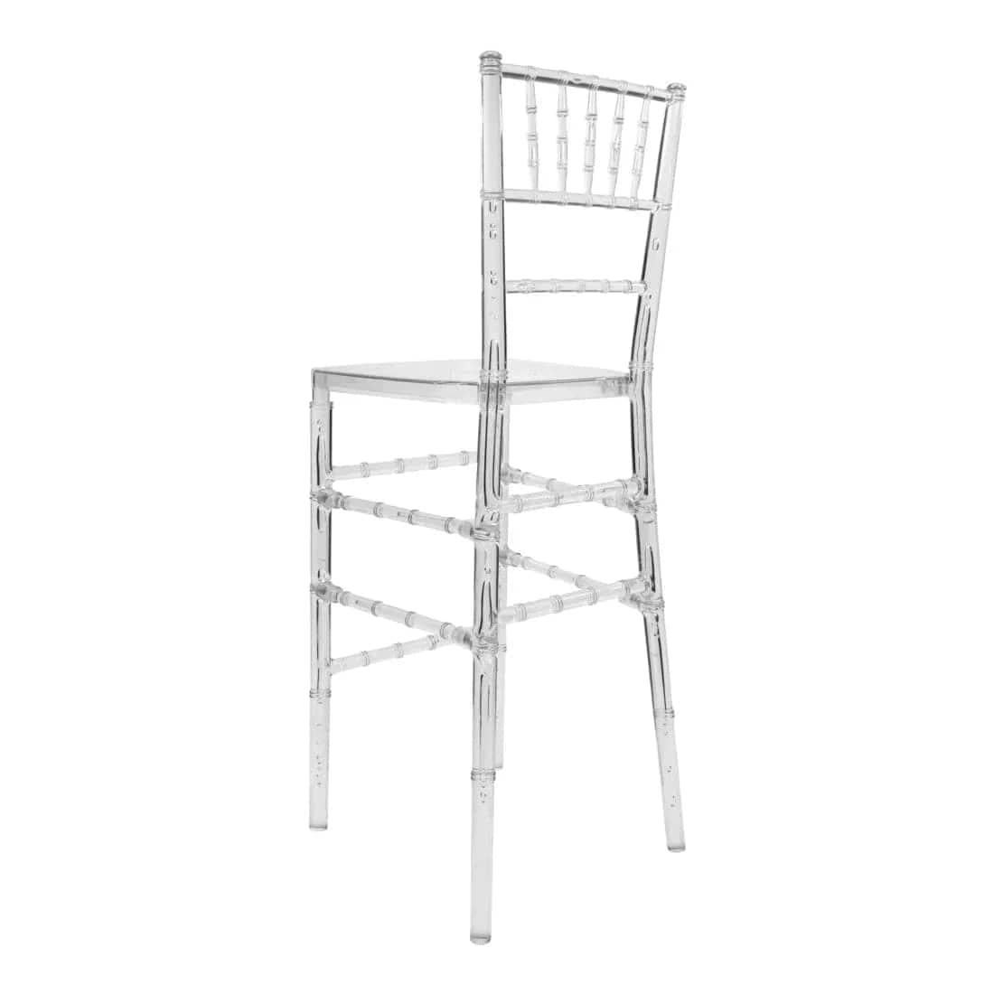 Chivari Clear Resin ProClear™ Chiavari  30" Standard Bar Height Bar Stool  - 4 Pack - Some Assembly Required BCRC-U-ZG-T-4