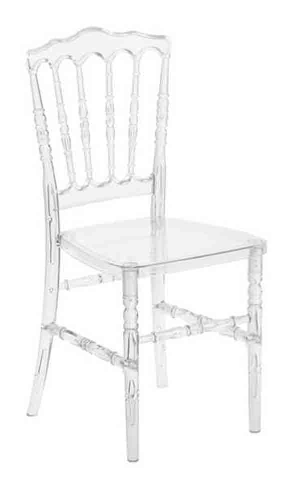 Chivari Clear Resin ProClear™ Napoleon Chair CNRC-ZG-T