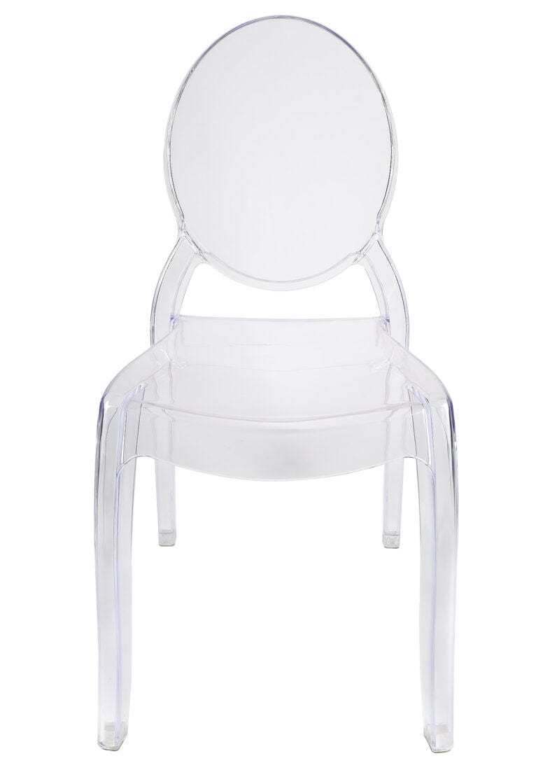 Chivari Clear Resin Oval Back Sophia Ghost Chair CGRS-ZG-T
