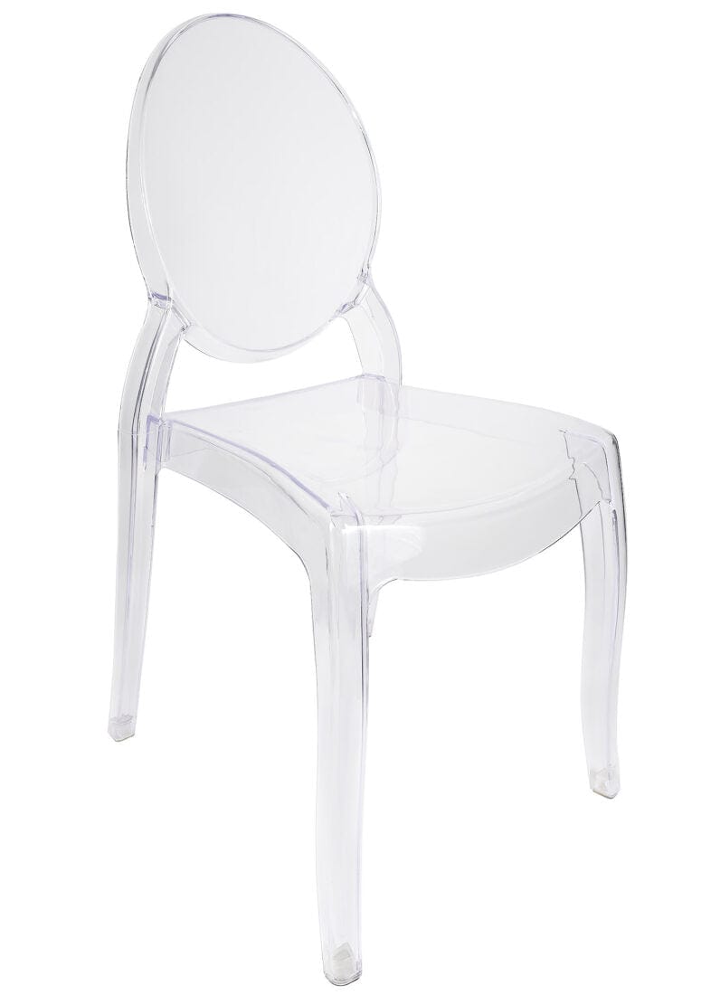 Chivari Clear Resin Oval Back Sophia Ghost Chair CGRS-ZG-T