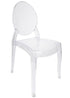 Chivari Clear Resin Oval Back Sophia Ghost Chair CGRS-ZG-T