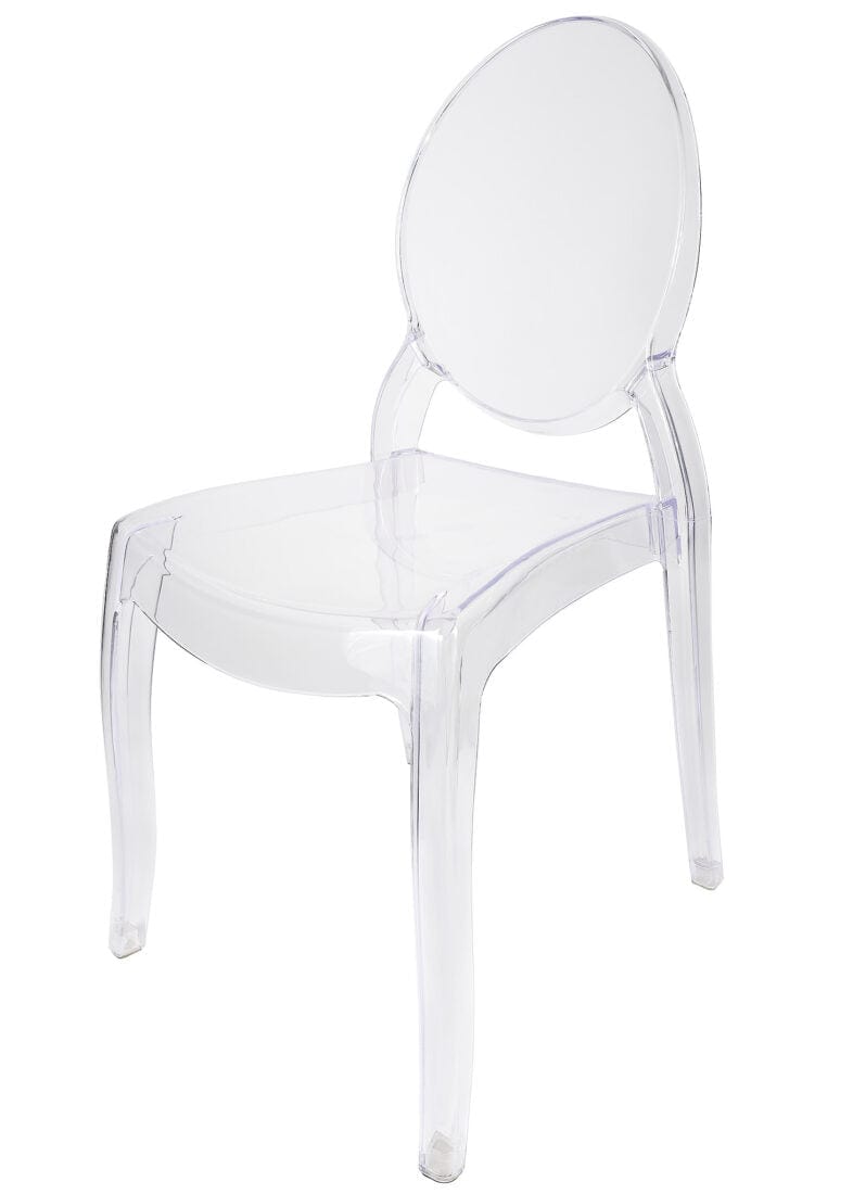 Chivari Clear Resin Oval Back Sophia Ghost Chair CGRS-ZG-T