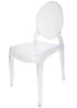 Chivari Clear Resin Oval Back Sophia Ghost Chair CGRS-ZG-T