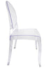 Chivari Clear Resin Oval Back Sophia Ghost Chair CGRS-ZG-T