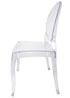 Chivari Clear Resin Oval Back Sophia Ghost Chair CGRS-ZG-T