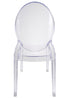 Chivari Clear Resin Oval Back Sophia Ghost Chair CGRS-ZG-T