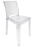 Chivari Clear Resin Square Back Ghost Chair CGRSQ-ZG-T