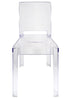 Chivari Clear Resin Square Back Ghost Chair CGRSQ-ZG-T