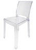 Chivari Clear Resin Square Back Ghost Chair CGRSQ-ZG-T