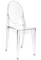 Chivari Clear Resin Oval Back Victoria Ghost Chair CGRVC-ZG-T
