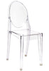 Chivari Clear Resin Oval Back Victoria Ghost Chair CGRVC-ZG-T