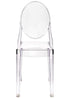 Chivari Clear Resin Oval Back Victoria Ghost Chair CGRVC-ZG-T