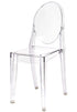 Chivari Clear Resin Oval Back Victoria Ghost Chair CGRVC-ZG-T