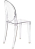 Chivari Clear Resin Oval Back Victoria Ghost Chair CGRVC-ZG-T