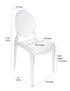 Chivari Clear Resin Oval Back Sophia Ghost Chair CGRS-ZG-T