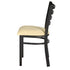 Chivari Black Ladder Back Restaurant Chair with Ivory Vinyl Seat CLMBVIV-ZF-KT
