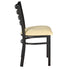 Chivari Black Ladder Back Restaurant Chair with Ivory Vinyl Seat CLMBVIV-ZF-KT